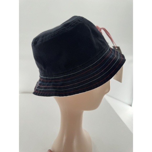Vineyard Vines Girls Reversible Bucket Hat Deep Bay One Size Rainbow Stitching - Picture 3 of 9